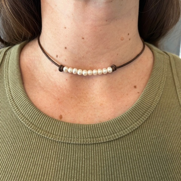 Handmade Jewelry - Freshwater‎ Pearl Choker Necklace. Made to order